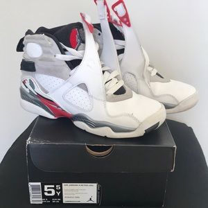 Nike Air Jordan 8 Retro White/Black True Red GS